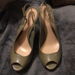 Gucci celery heels size 38 1/2